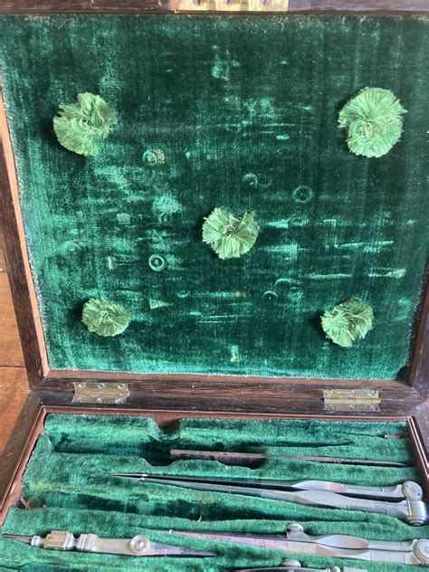 Good Part Set of Drawing Instruments with Three legged Dividers - Fleaglass