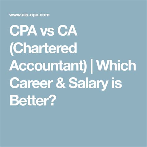 Cpa Vs Ca Chartered Accountant Which Career And Salary Is Better