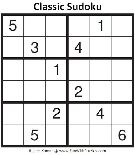 Classic Sudoku Mini Sudoku Series 80 Sudoku Sudoku Printable