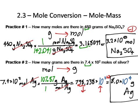 Mole Conversion Practice Problems Worksheet With Answers