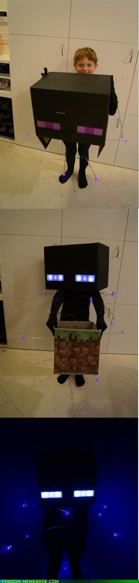 Glowing Enderman Costume Minecraft Costumes Minecraft Halloween Fun