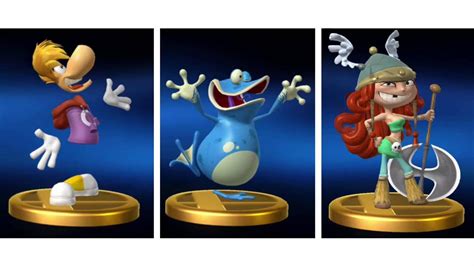 Rayman Globox Barbara And Commandervideo Trophies Super Smash Bros 4