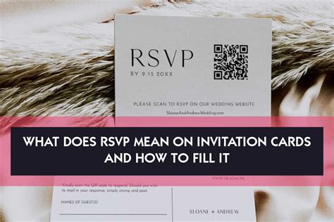 What Does Rsvp Mean On Invitation Cards And How To Fill It Design And