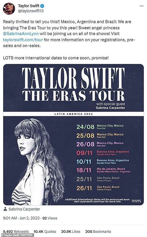 Taylor Swift Announces New Latin America Tour Dates While Promising Lots More International Stops