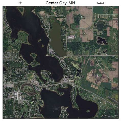 Aerial Photography Map Of Center City Mn Minnesota
