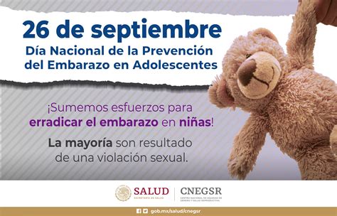 26 De Septiembre Día Nacional De La Prevención Del Embarazo En Adolescentes Centro Nacional