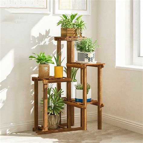 Tall Indoor Corner Plant Stand Flower Pot Shelf Rack Bonsai Window