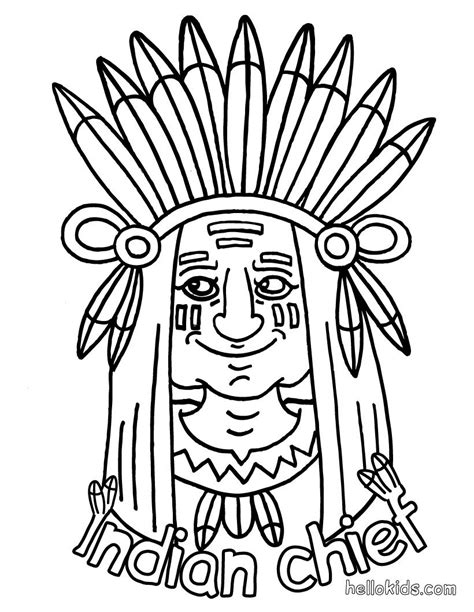 Indian Coloring Page Indian Coloring Pages Indien Amerique