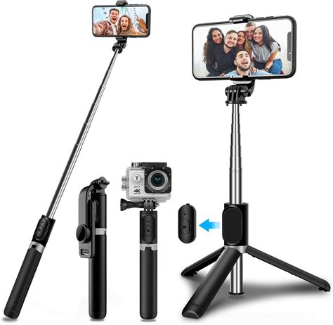 Syosin Perche Selfie 103m Extensible Selfie Stick Trépied Bluetooth Bâton De Selfie Monopode