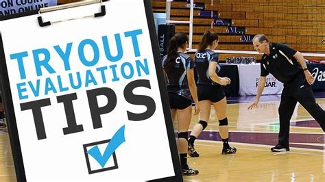 Tryout Evaluation Tips The Art Of Coaching Volleyball