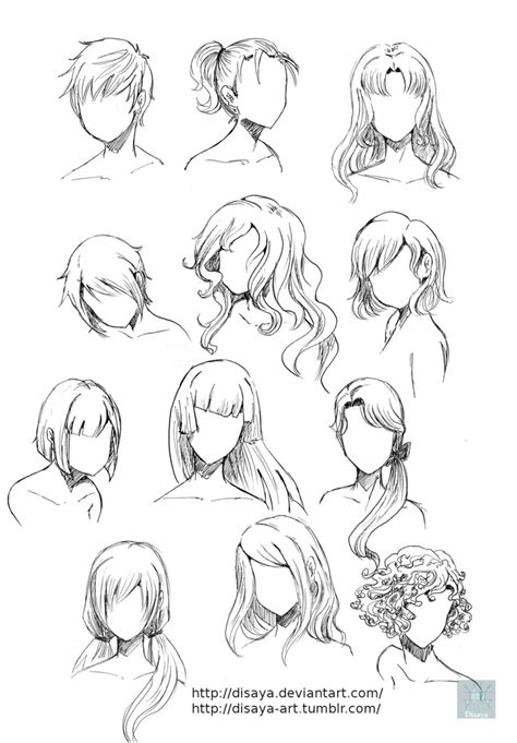 Hair Reference 3 By Disaya On Deviantart Manga Hair Hair Reference