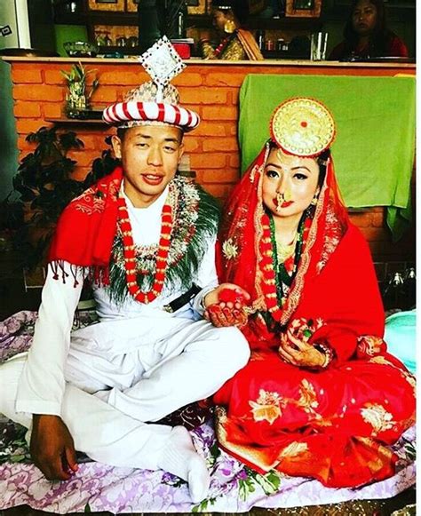 traditional limbu nepali bride and groom wedding bride wedding dresses anime poses