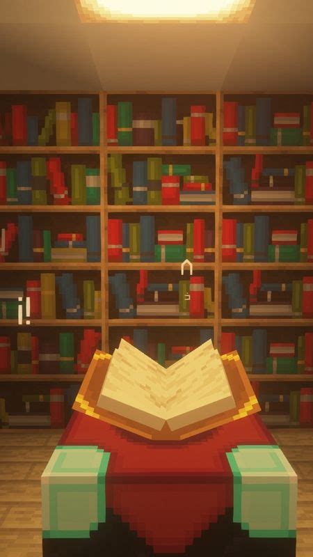 Shelf Minecraft Bookcase Wallpaper Download Mobcup