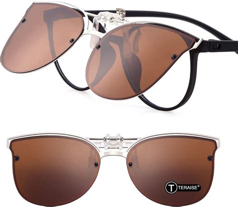 exquisite women s clip on sunglasses polarized clip on flip up cat eye sunglasses driving travel