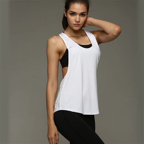 Pixnor Women Loose Low V Neck Racerback Sport Tank Top Running