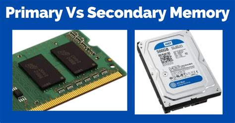 Difference Between Primary And Secondary Memory