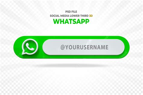 Premium Psd Whatsapp Social Media Logos Lower Third Banner 3d Render