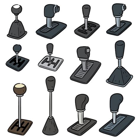 Premium Vector | Set of car transmission