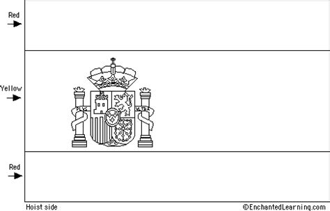 Flag of Spain Quiz/Printout - EnchantedLearning.com