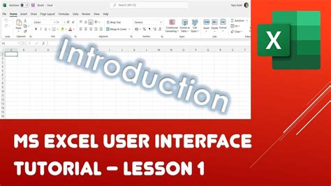 An Introduction To Ms Excel User Interface Microsoft Excel Tutorial
