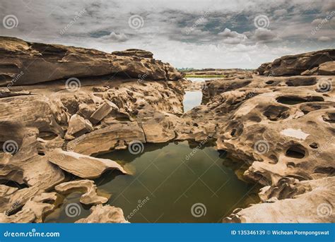 Sam Phan Bok The Grand Canyon Of Thailand Stock Image Image Of