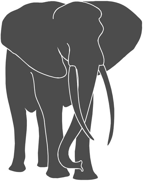 Elephant Silhouette Nature Art Drawings Elephant