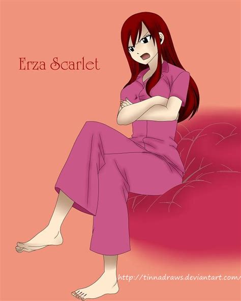 Erza Scarlet In Pajamas Color By Tinnadraws On Deviantart