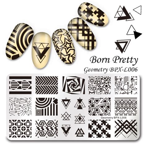 Buy Born Pretty Geometry Floral Nail Art Stamp