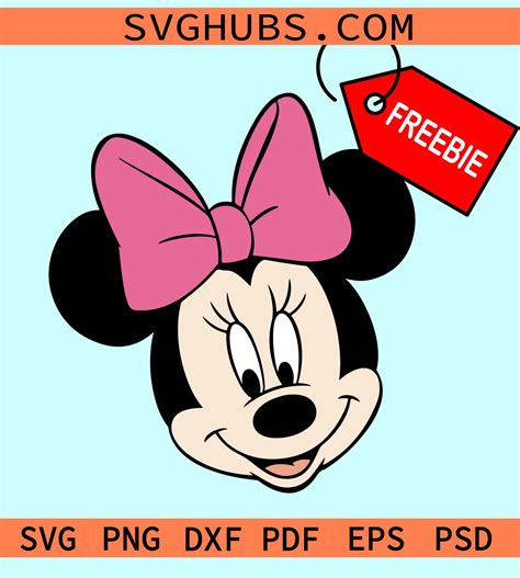 Minnie Mouse With Bow Svg Free Minnie Mouse Svg Free Disney Minnie Svg Free