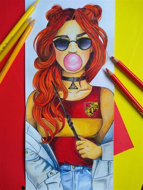 View and download this 1024x723 harry potter wallpaper with 169 favorites, or browse the gallery. Gryffindor Girl | Anime art girl, Harry potter drawings ...