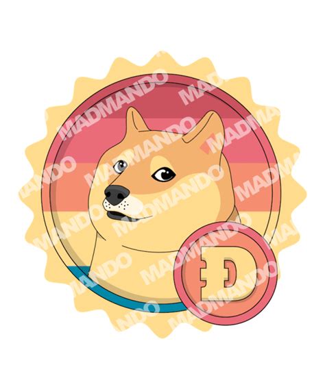 Dogecoin Doge Cryptocurrency Shiba Inu Mascot Logo Sticker Sheet