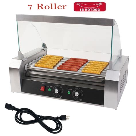 New Quality Commercial 18 Hot Dog 7 Roller Hotdog Grill Cooker Machine