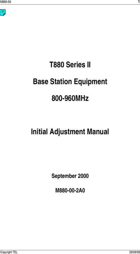 T800t800 Series 2 Manualsm880 00 2a0section A Introduction To