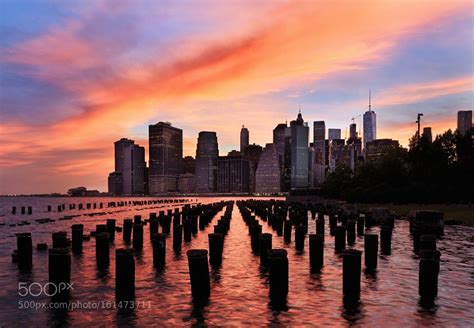 Sunset At Brooklyn Bridge Park By Tuozhang1