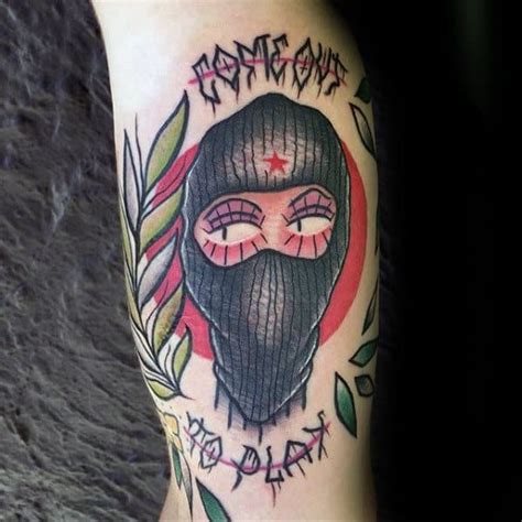 30 Ski Mask Tattoo Designs For Men Masked Ink Ideas
