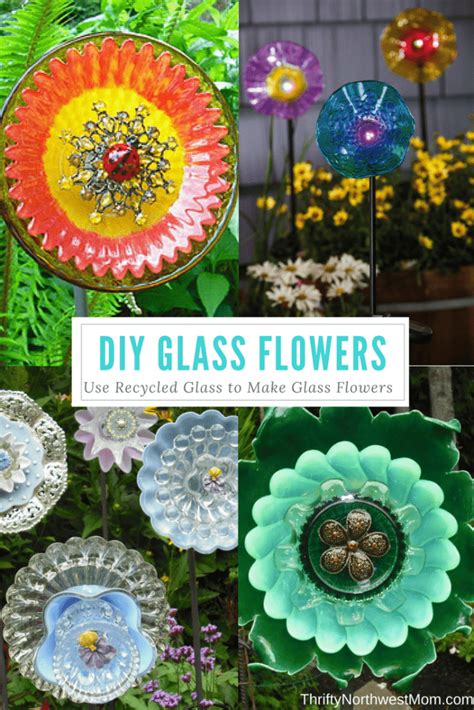 Glass Flowers Using Recycled Glass Plates To Make Beautiful Flower
