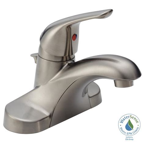 Their bathroom and kitchen faucets are available in one see all the faucets available at your local home center before you buy elsewhere. Delta Foundations 4 in. Centerset Single-Handle Bathroom ...