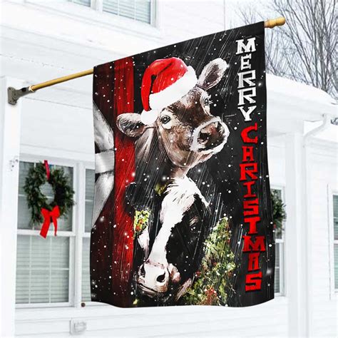 Cattle Cow Merry Christmas Flag Thh3493f Flagwix