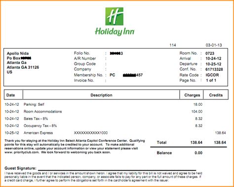 Take advantage of corporate codes, military discounts and more. Holiday Inn Invoice | apcc2017