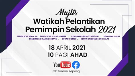 Contextual translation of watikah pelantikan pengawas sesi into english. MAJLIS WATIKAH PELANTIKAN PEMIMPIN SEKOLAH 2021 - YouTube