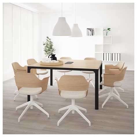 Maybe you would like to learn more about one of these? BEKANT - conference table, white stained oak veneer/black ...