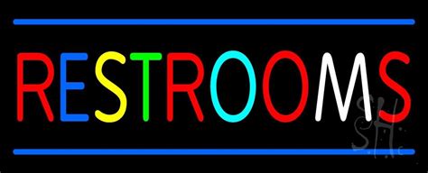 Multicolored Restrooms Neon Sign Restroom Neon Signs Every Thing Neon