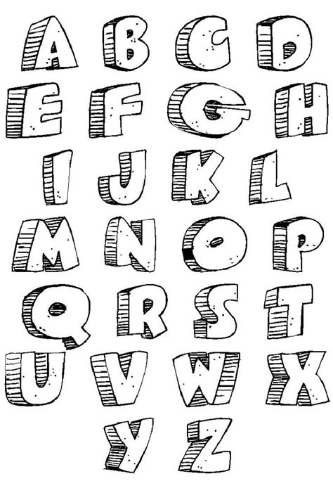 Bubble Letters Az 3 736×1105 Belettering Typografie Alfabet