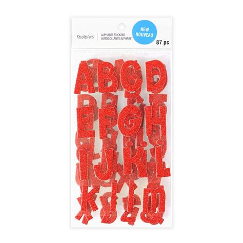 12 Pack 125 Red Glitter Alphabet Stickers By Recollections™ Michaels