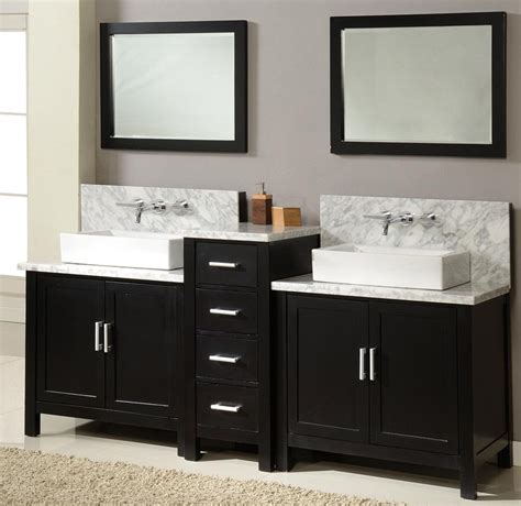 No bath is too big or too small for contemporary bathroom vanities! Double Sink Vanity Designs in Gorgeous Modern Bathrooms ...