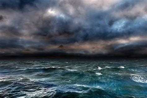 Approaching Storm Over The Ocean Ocean Storm Ocean Storm