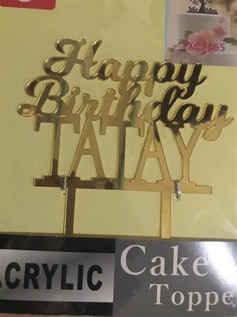 Happy Birthday Tatay Cake Topper Happy Birthday Tatay Cake Topper