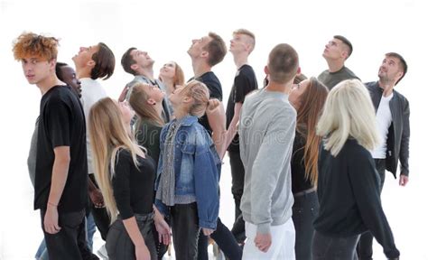 Groups Of Young People Moving In Different Directions Stock Photo