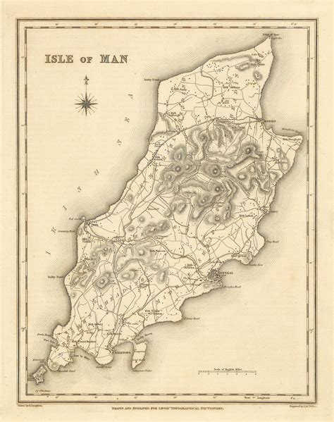 Isle Of Man Antique Isle Of Man Maps Old Road Maps Douglas Town