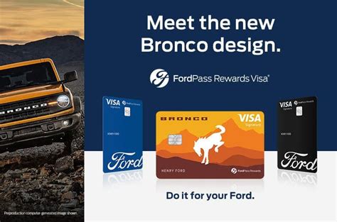 If you're not sure what your credit score is, apply for a report, here. Ford Pass Visa for Bronco Fans
